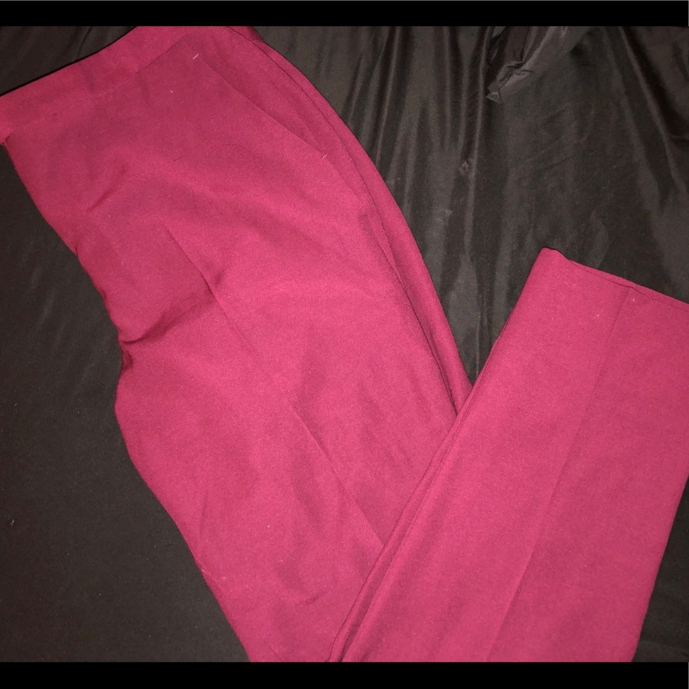 Bcbg burgundy dress pants